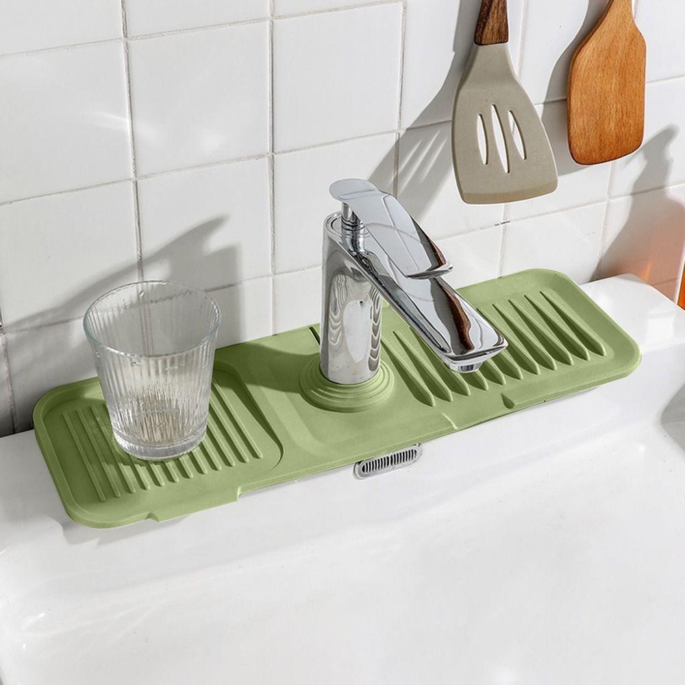 Heightened Slope Faucet Drain Pad Silicone Pool Soap Pad New Sink Splash Mat Bathroom