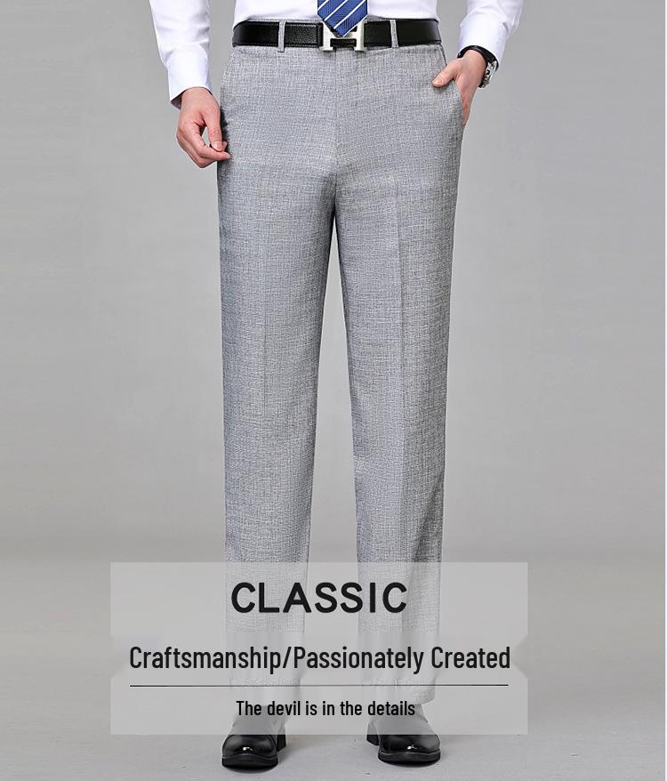 Men's Summer Formal Suit Trousers: Lightweight, High-Grade Casual Business Pants