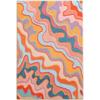 Retro Abstrakt Teppich Ästhetische Farbe Gestreifte Geometrie Rutschfest Badezimmer Küche Eingangsbereich Imitat Kaschmir Teppich