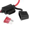 10 Stück DC 12V 40A Standard Flachsicherung Inline Sicherungshalter Spritzwassergeschützt für Auto Motorrad