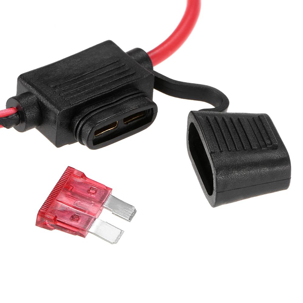 10 Stück DC 12V 40A Standard Flachsicherung Inline Sicherungshalter Spritzwassergeschützt für Auto Motorrad