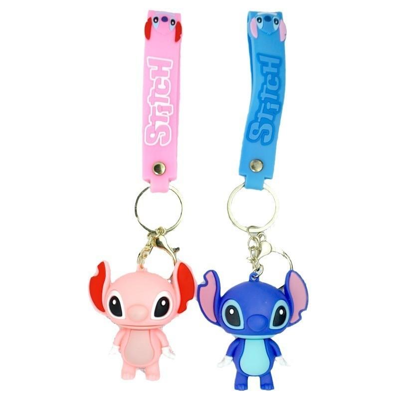 Adorable Cartoon Stitch Keychain For Girls Cute Couple Backpack Charm For Students