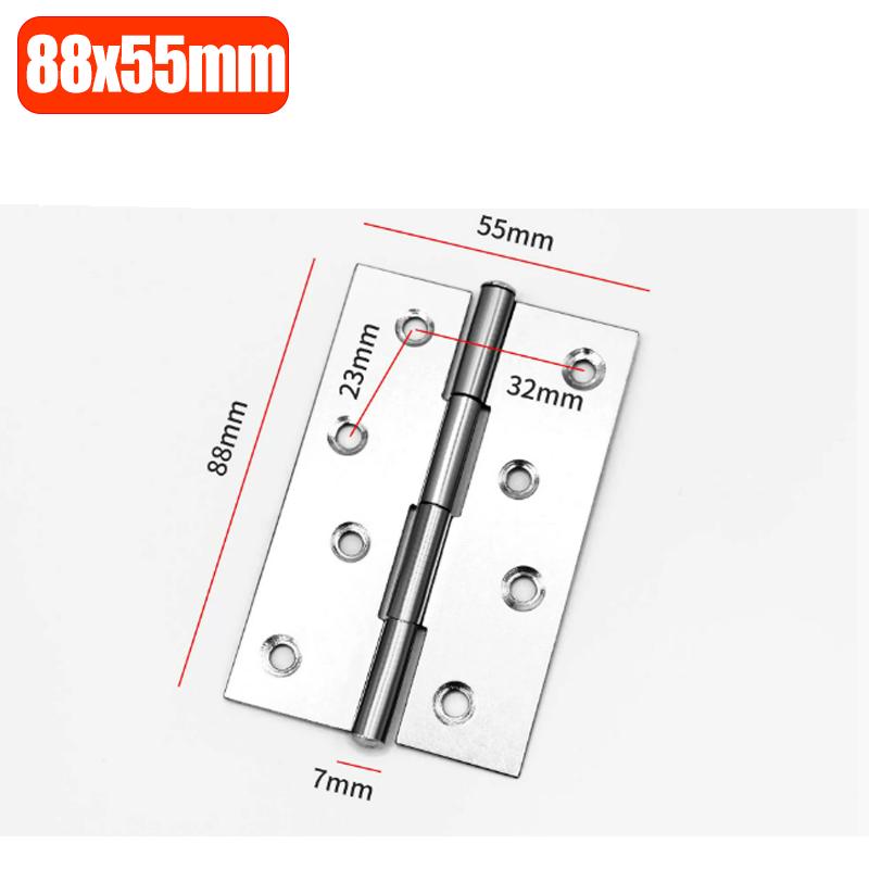 2-10PCS Furniture Cabinet Door Hinges Stainless Steel Wooden Box Folding Butt Hinges Drawer Fitting Closet Hinge Hardware Tools