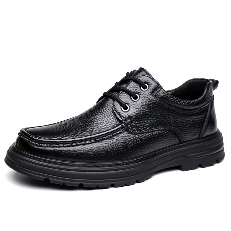 Autumn Winter Business Leather Shoes for Men Solid Color Keep Warm Casual Shoe Male Fashion Antiskid Designer Dress Shoes Man