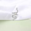 New Stylish Curved Snake Women's Open Rings Gold Metal Personality Female Adjustable Rings Cool Stuff Anillos Mujer