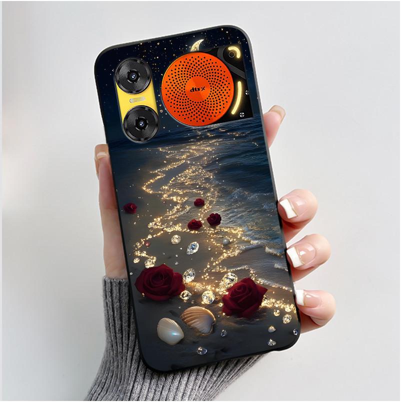 Case For ZTE Nubia Music 2 Z2460 Z2353 Music2 Phone Case Cute Rabbit Black Cover For ZTE Nubia Music Soft TPU Silicone Casing