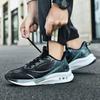 Large Size Leather Surface Winter Velvet Warm Sports Shoes Men's Carbon Board Cushioning Running Shoes Student Body Test Shoes Trendy Men's Shoes