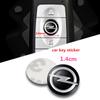 5ks 50ks 14mm 1,4cm Samolepka na klíč od auta Hliníkový znak Nálepka Pro Opel Astra j Insignia Astra g Corsa Zafira Mokka Vivaro Meriva