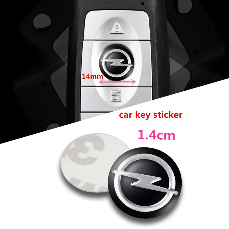 5ks 50ks 14mm 1,4cm Samolepka na klíč od auta Hliníkový znak Nálepka Pro Opel Astra j Insignia Astra g Corsa Zafira Mokka Vivaro Meriva