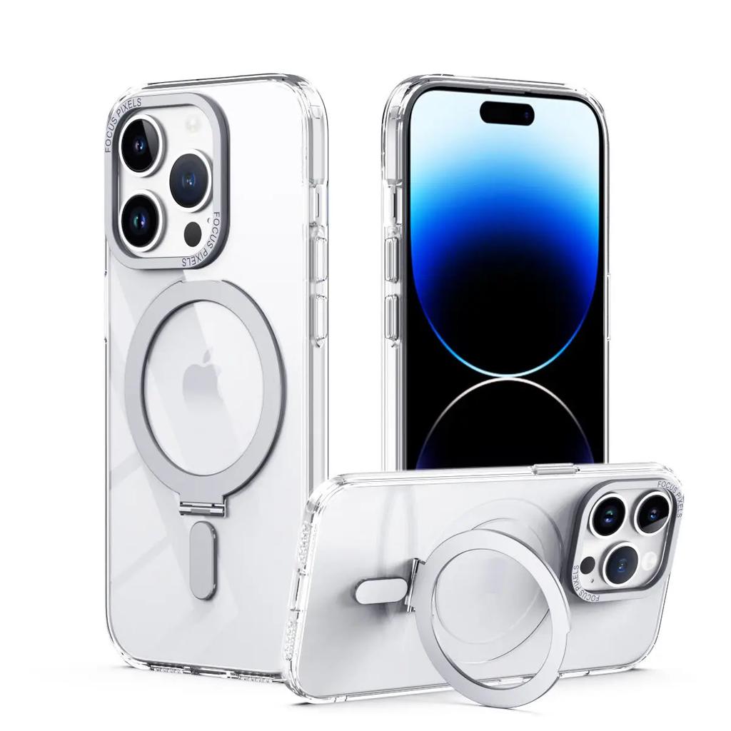 for iPhone 14 13 12 11 Pro Max Case with Magnetic Invisible Stand Compatible with MagSafe Military Drop Protection Phone Cover