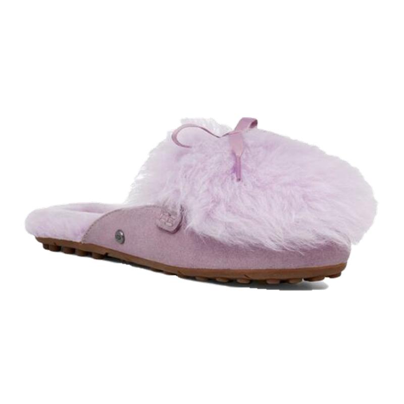 UGG Shaine Fluff Lightweight Cozy Flat Plush Slipper Pink Purple Women's Sneakers 1105316-SHAD