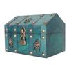 Treasure Chest Storage Box with Combination Lock Handcraft Exquisite Wood Treasure Box for Jewelry