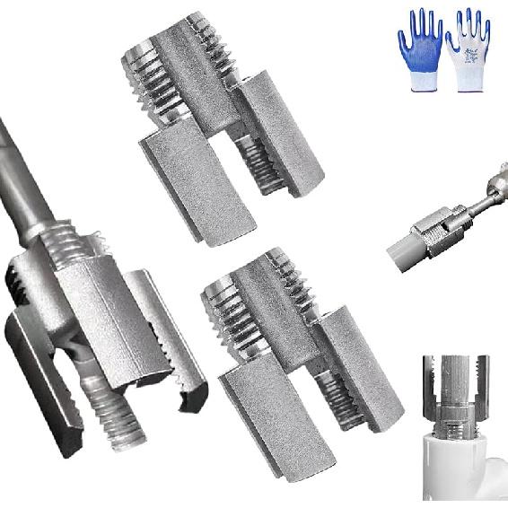 Integrated Internal & External Pipe Threading Tool, 1/2" & 3/4"Water Pipe Inner Hole Thread Opener, Pipe Thread Cutting Tool Regular (3/4inch)
