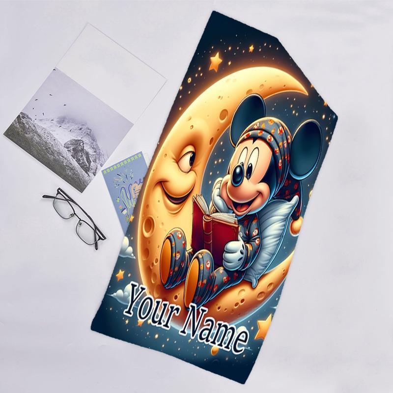 1pc Mickey10 Beach Towel with Custom Name, Beach/Swimming/Bath/Picnic/Camping Towel, Suitable for Seaside Beaches