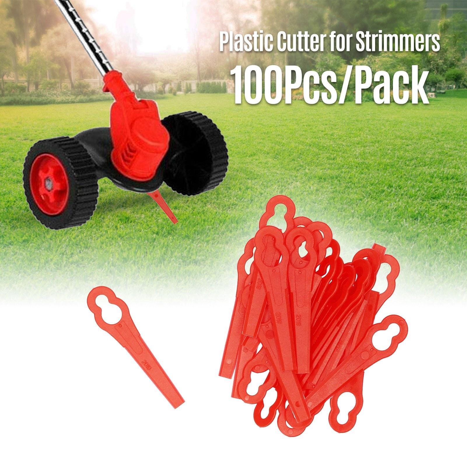 

100 Pcs/Pack 83mm Plastic Durable Cutter Cutting Accessories for Strimmers Lawn Mower Grass Trimmer Gardening Tool Replacement Type A