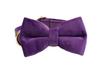 Purple Velvet Dog Collar & Leash Set