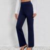 Damen High-Waist Gerade Bein Lässige Hose Leichte Stretchhose
