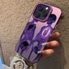 Purple Form Phone Pro Max Transparent Cover for iPhone 16 16E 15 14 13 12 11 Case Funda