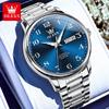 OLEVS New Automatic Man Watch Big Digital Scale Classic Dual Calendar Waterproof Luminous Business Mechanical Men's Watches 7072