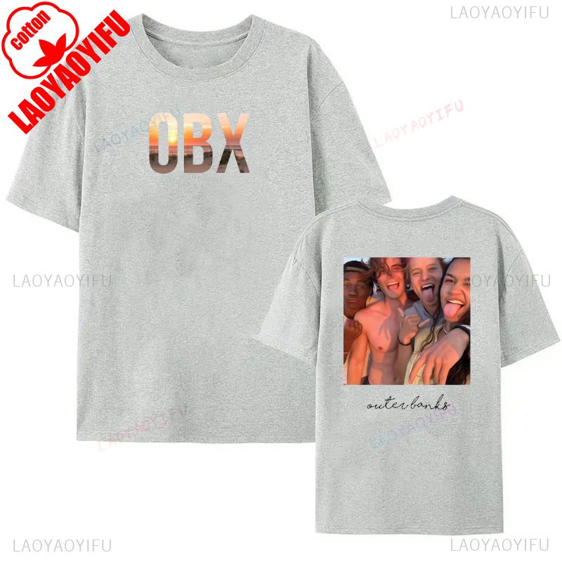 Fashion Surfing Outer Banks Printed T-shirt Women Man Retro Style T-Shirt Vacation Beach Shirt High Quality Cotton Short Sleeve