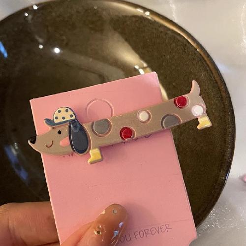 Cute Dog Bangs Hairpin Sweet Cartoon Girls Duckbill Clip Cartoon Puppy Hair Side Hairpin Broken Hair Clip Hair Accessories New