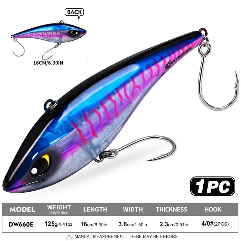 16Cm 125G Sinking Vib Pencil Lure Fake Bait With Single Steel Wire Hook For Tuna Sea Fishing Long Casting Hard Plastic Jigging