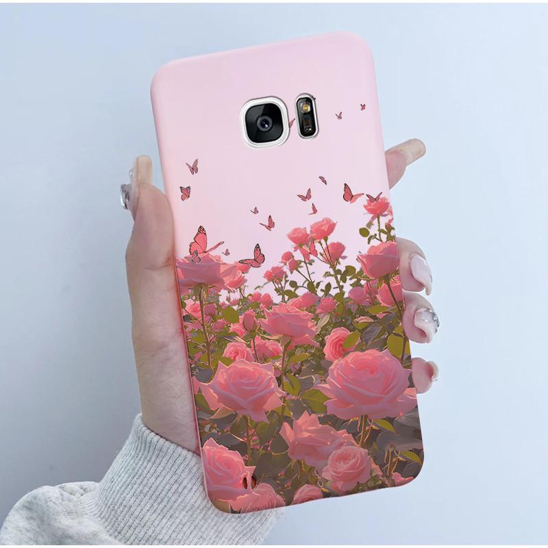 For Samsung Galaxy S7 S7Edge Case Soft TPU Silicone Cover Cute Astronaut Panda Phone Case For Samsung S7 S 7 Edge Coque Funda