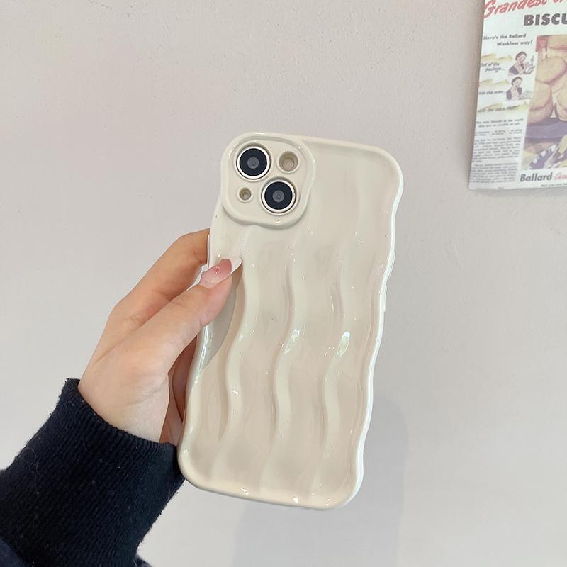 3D water ripple pattern Phone Case For iPhone 17 16 15 14 13 Pro Max 14promax 14pro Soft Shockproof Back Cover