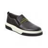 Ferragamo Leather Slip On Sneaker Black