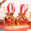 New Year Supplies Fu Character Drawstring Gift Bag Portable Eco-Friendly Candy Bag Foldable Goody Bag Pouch Eyelashes Makeup