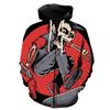 Mens Hooded Zip-Up Sweatshirt With 3D Butterfly Print Stand-Up Collar Front Patch Pockets Loose Fit Fall Casual Wear