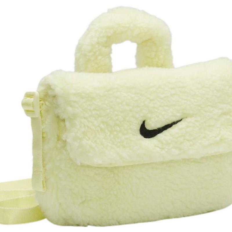 Nike Borsa a tracolla portatile in tessuto Borsa a tracolla regolare da donna Verde brillante Casual FB3039-331
