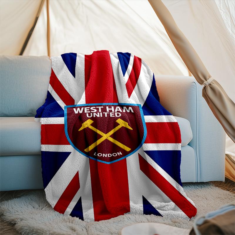 1PC West Football Printed Soft Flannel Blanket Throw for Adult Bedroom Living Room Sofa Camping Travel Fan gifts Christmas Gifts