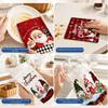 2pcs Santa Claus Xmas Hand Towels Reindeer Dish Towels Navidad Natal Cleaning Cloth  Kitchen Decor
