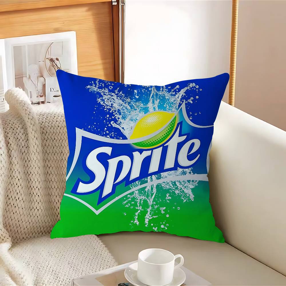 S-spri-te Logo Kissenbezug Auto Dekokissenbezug Für Sofa Auto Weihnachtsgeschenk 40x40cm 45x45cm