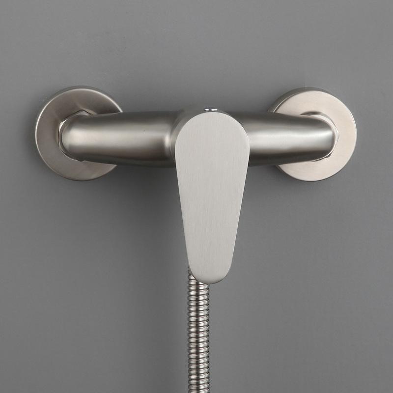 304 Stainless Steel Bathtub Shower Faucet Simple Single-function Cold and Hot Concealed Shower Head Set for Home Use