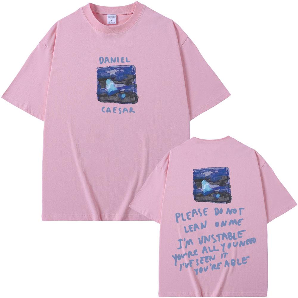 Rapper Daniel Caesar Nikdy dosť Prosím neopieraj sa o mňa Grafické tričko Pánske Dámske Hip Hop Módny Trend Tričká Streetwear
