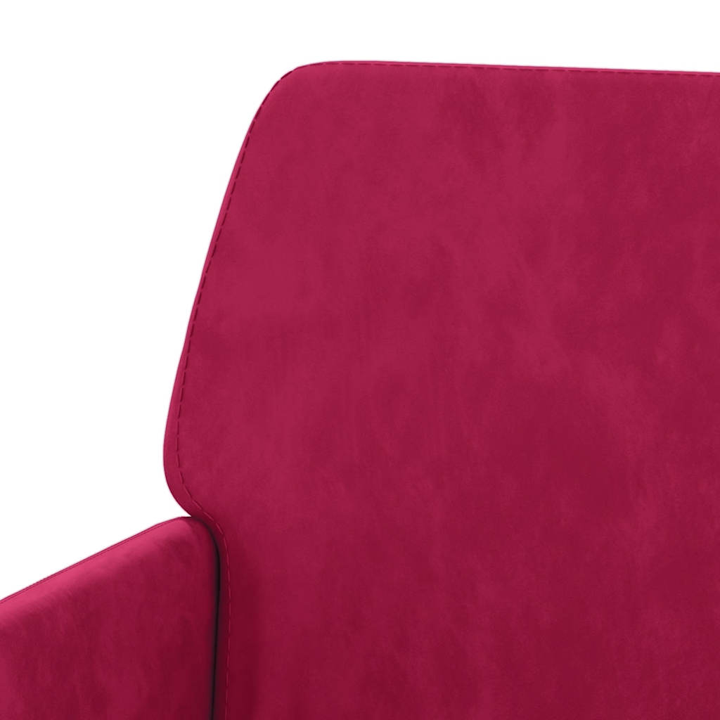Armchair Burgundy 62 X 79 X 79 Cm Velvet