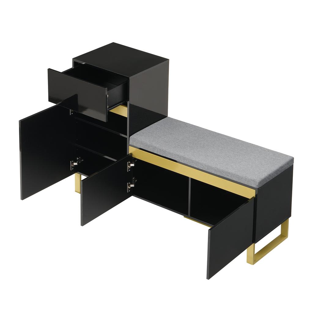 Shoe Cabinet with Large Capacity for Entryway, Multi-Tier Storage Cabinet, Modern Minimalist Entryway Cabinet, Home Organizer with Drawers and Doors.