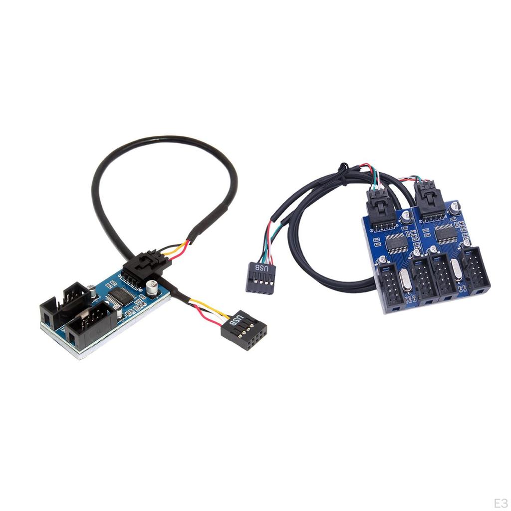 9 Pin USB Header Adapter Internal Hub Motherboard Splitter for RGB Lights