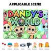 Cartoon DAndy World Backdrop Kids Birthday Decorations Party Supplies Baby Shower Banner Photo Shoot Props Boy Girls Favor Gifts