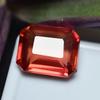 9.40 Ct Sapphire Natural Loose Gemstone Orange Emerald Cut