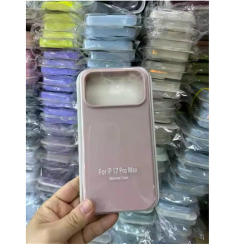 

Роскошный чехол из жидкого силикона с гладким покрытием для iPhone 17Air 16E 15 14 Plus 13 12 11 Pro Max X XR SE 7/8 Mini Полная защита от падений iPhone 7