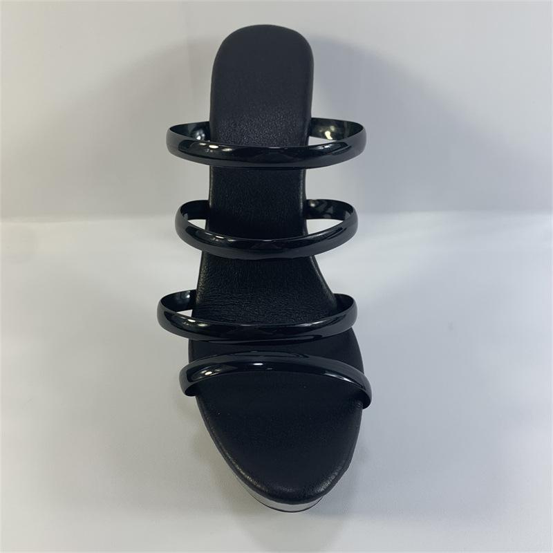 Pantofi de damă Sandale din dantela cu gură de pește transparentă Toc subțire Toc înalt Pantofi de dans 15 cm Toc 5 cm Platformă YKC