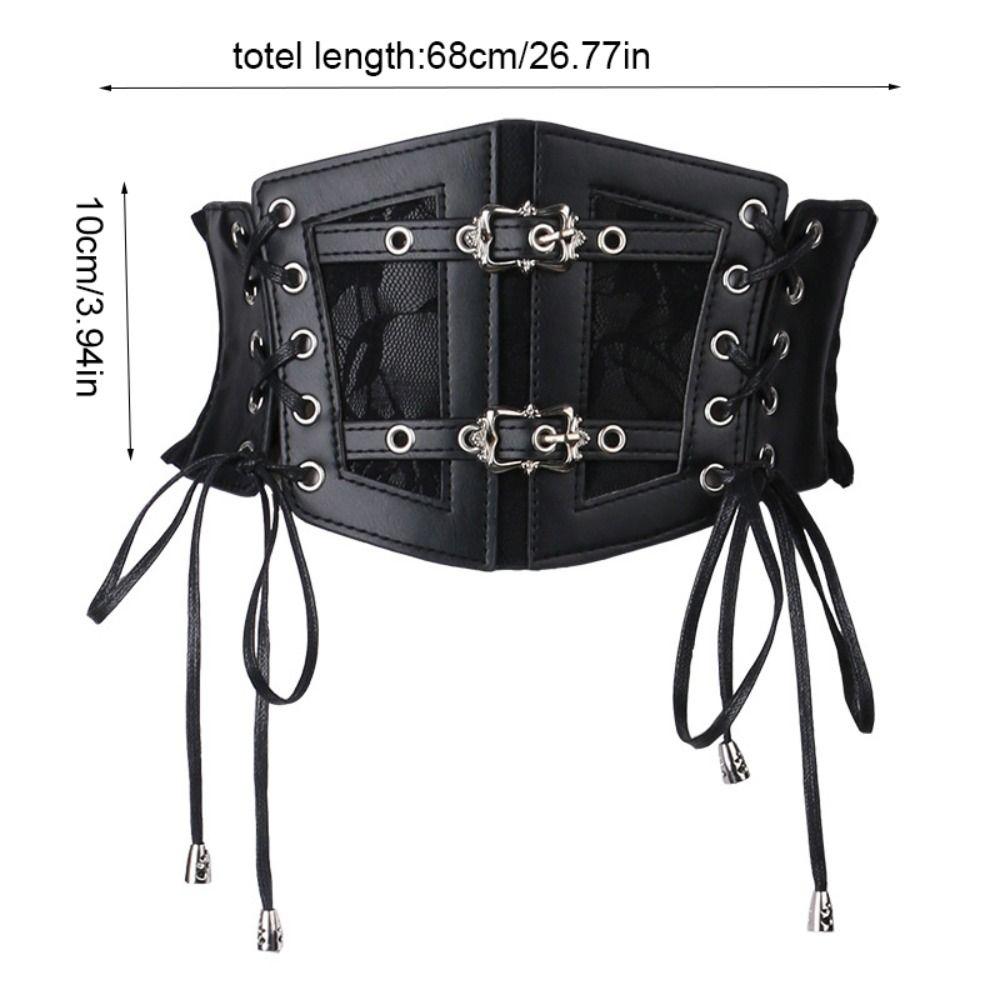 Adjustable Corset Belt Leather Wide Waist Corset Fashion Lace Cummerbunds  Outfits
