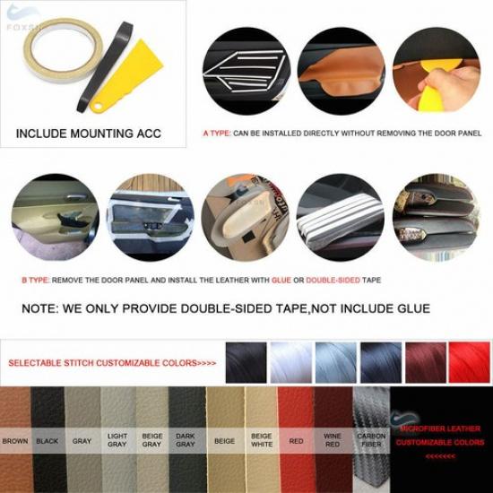 For Honda Civic 8th Sedan 2006-2011 Rear Door Armrest Cover Handle Panels Trim