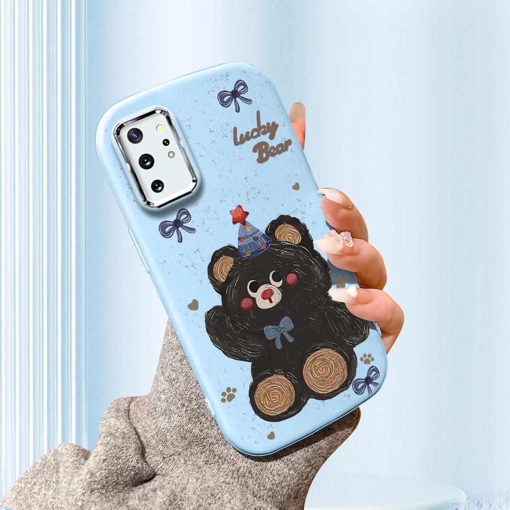 

Сплошной цвет с серебряным краем линзы, жирный корпус, Мягкий ТПУ, жидкий силиконовый чехол, противоударный чехол для телефона для Xiaomi Redmi Samsung Samsung S20 FE синий