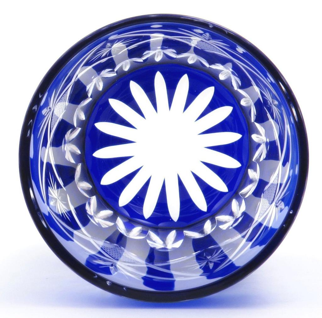 Sumida Edo Kiriko Glas Glänzendes Fischpaar, Rogen, Rot, TO-401-402