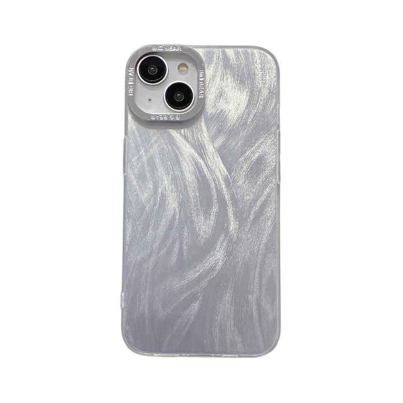 Apple iPhone 15p/14/13 Hard Shell: Spring & Summer Feather Yarn Design with Electroplated Frame for Business