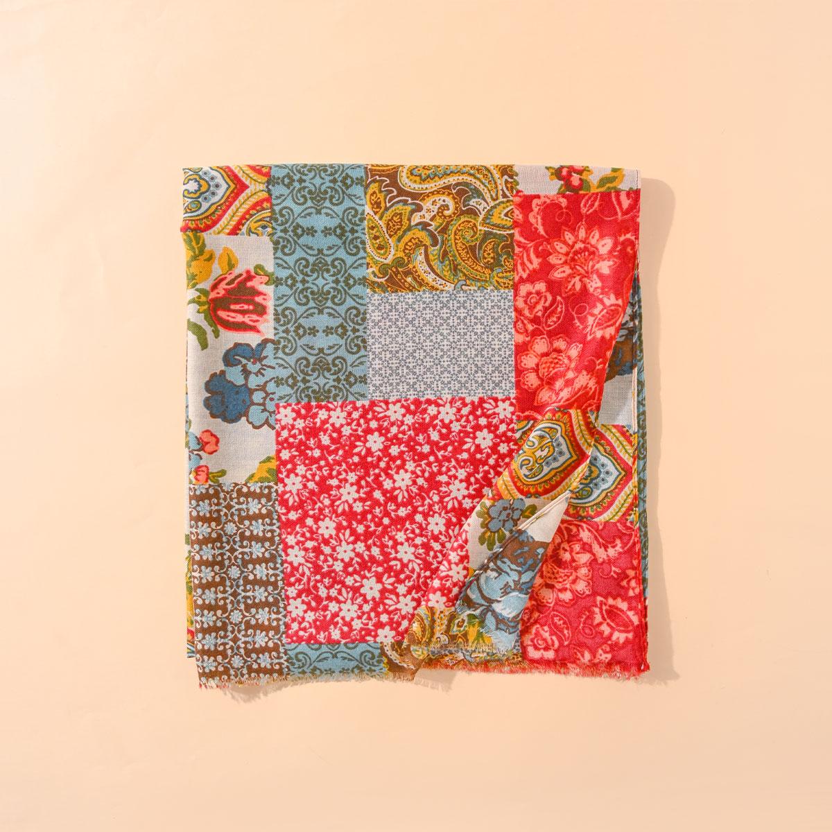 

Стиль Женские Элегантные Цветочные Шарфы Многоцветные Шали Бандана Модный Дизайн Гавайский Стиль Кисточки Защита от Солнца Шали